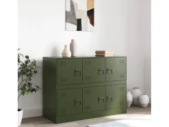 Aparador verde oliva 99x39x73 cm acero