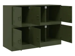 Aparador verde oliva 99x39x73 cm acero