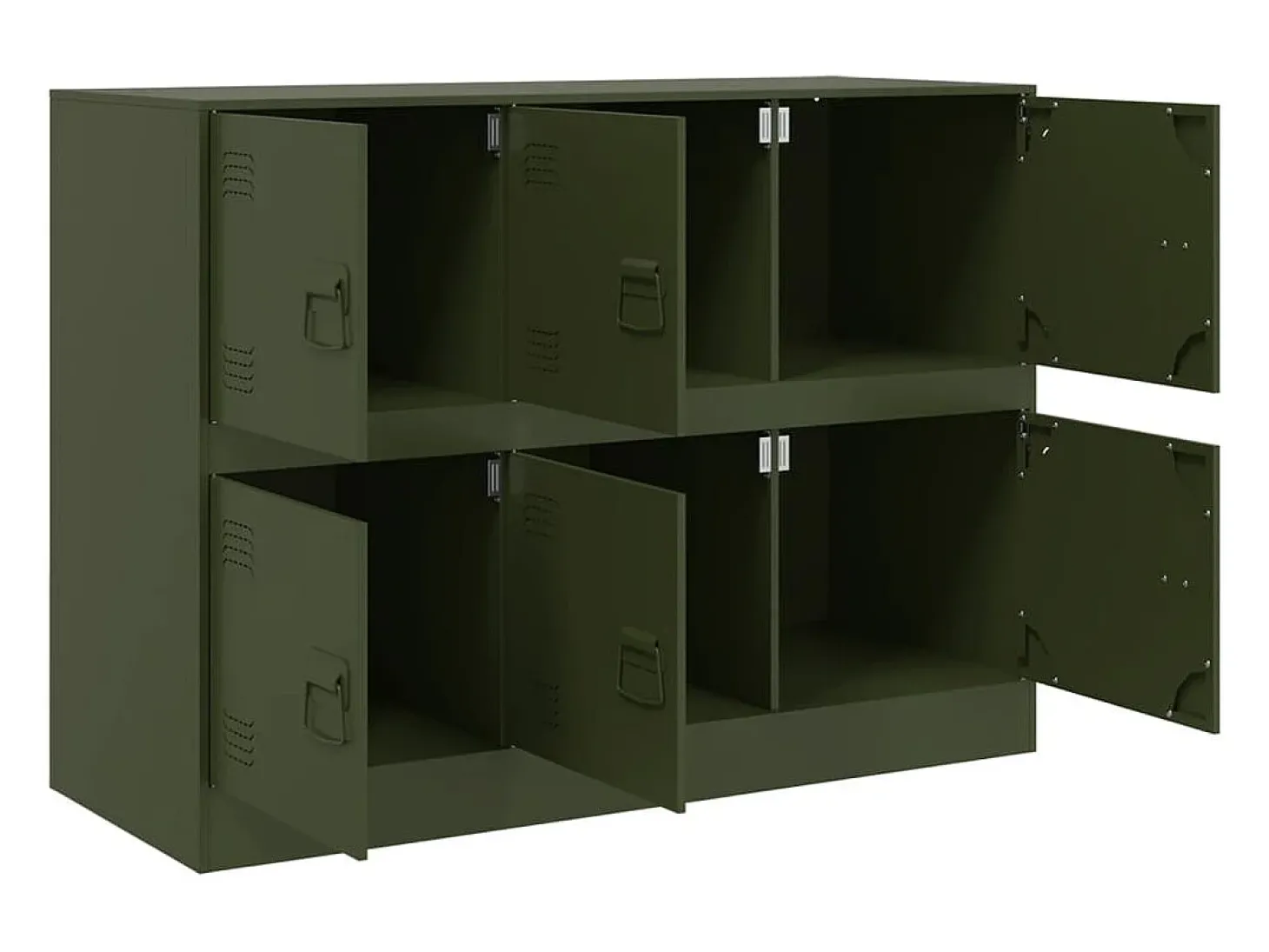 Aparador verde oliva 99x39x73 cm acero