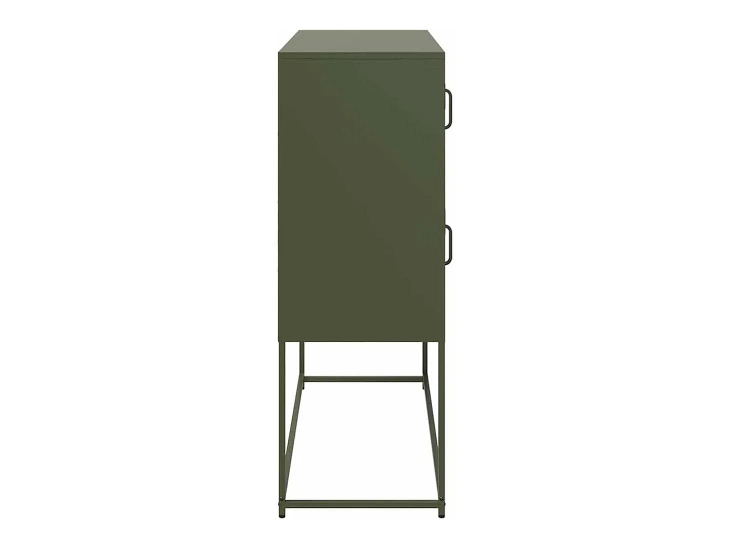 Aparador verde oliva 100,5x39x107 cm acero laminado en frío