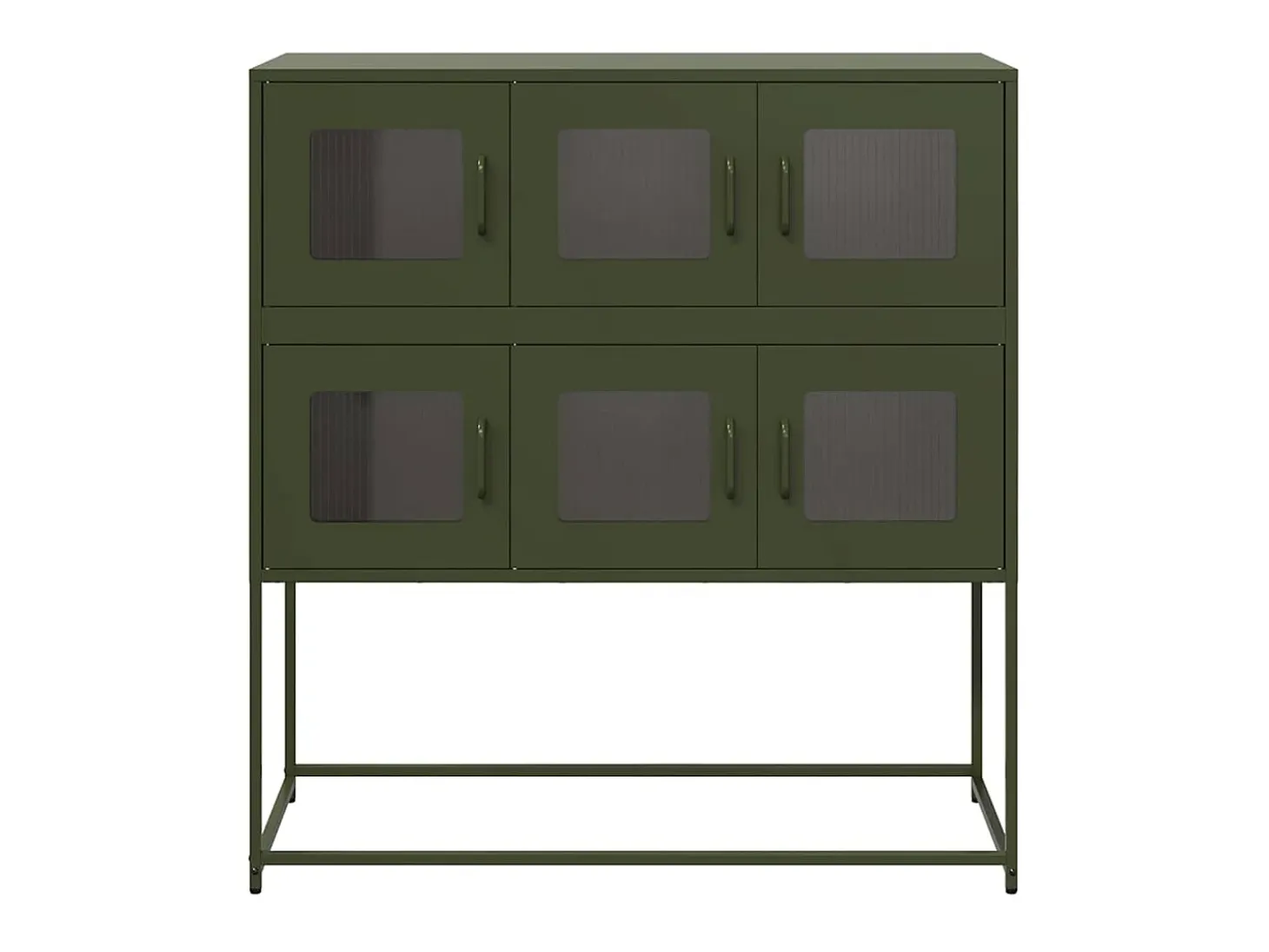 Aparador verde oliva 100,5x39x107 cm acero laminado en frío