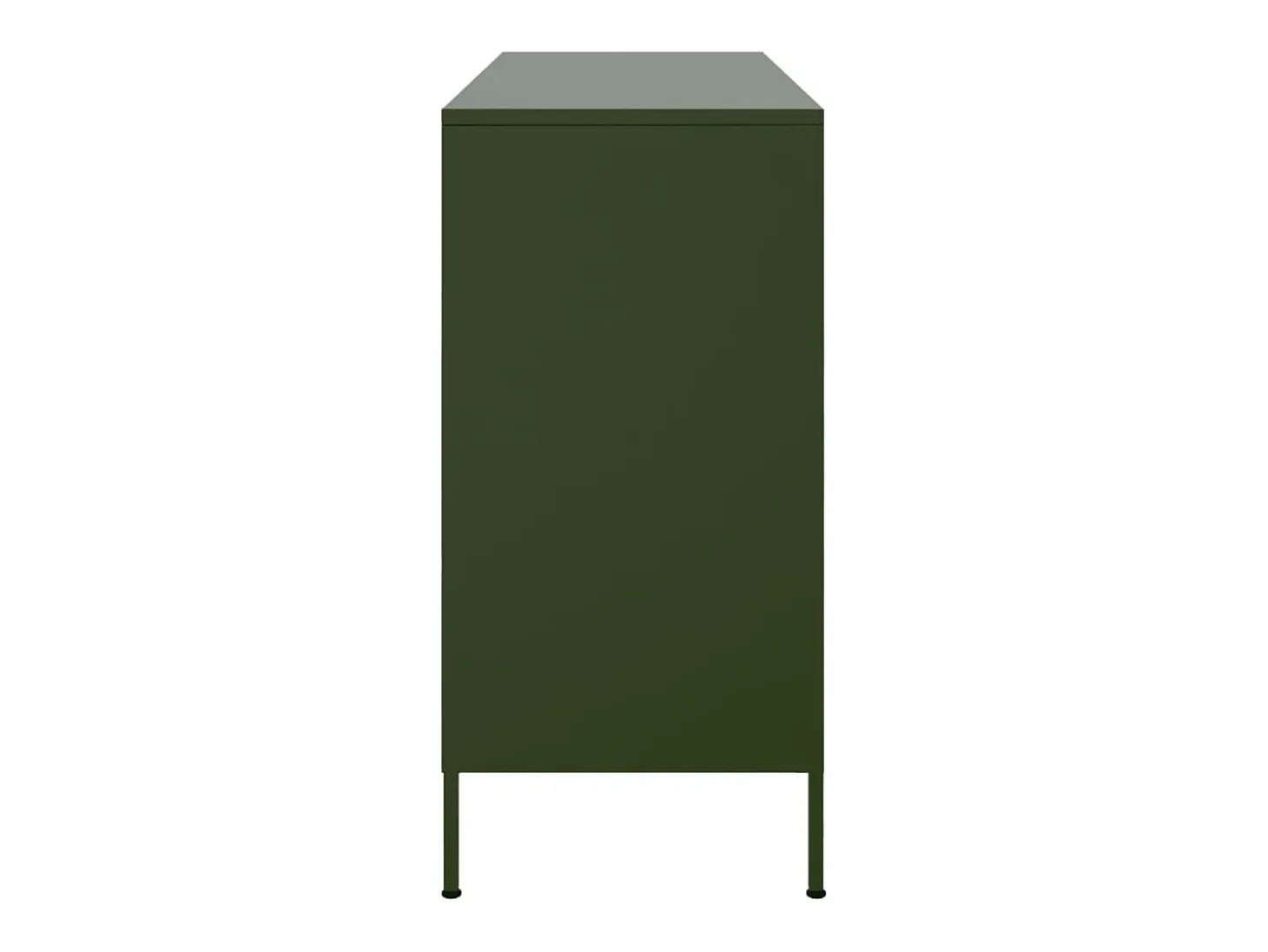Aparador verde oliva 100,5x39x79 cm acero