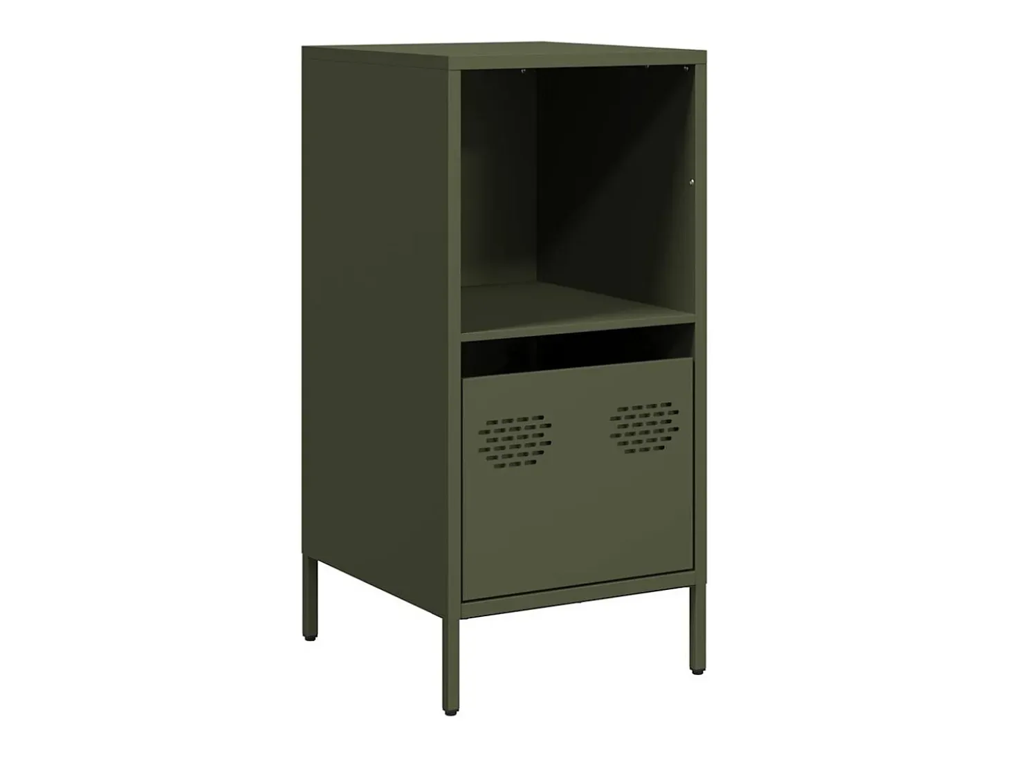 Aparador verde oliva 35x39x73,5 cm acero laminado en frío