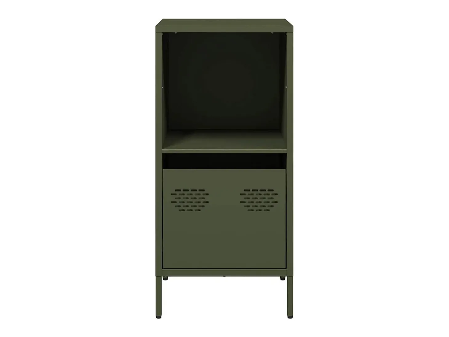 Aparador verde oliva 35x39x73,5 cm acero laminado en frío