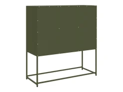 Aparador verde oliva 100,5x39x107 cm acero laminado en frío
