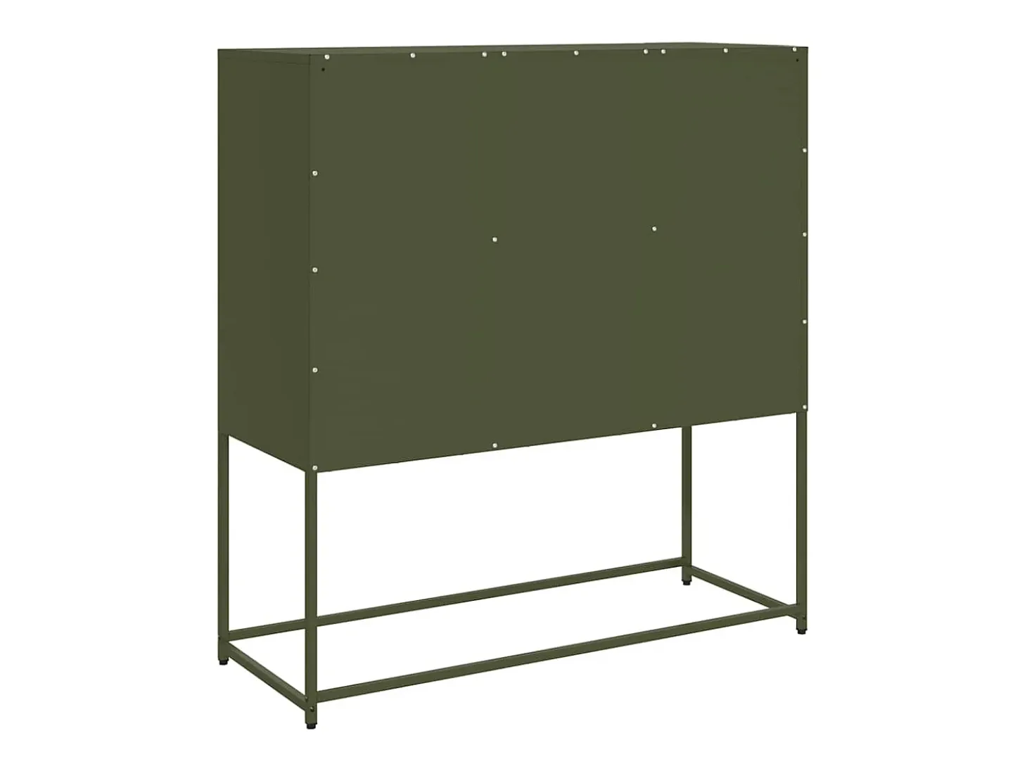 Aparador verde oliva 100,5x39x107 cm acero laminado en frío