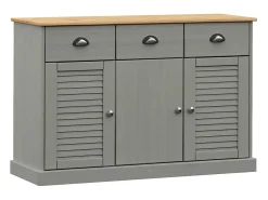 Aparador VIGO con cajones 113x40x75 cm madera maciza de pino gris