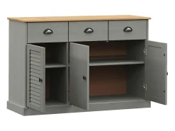 Aparador VIGO con cajones 113x40x75 cm madera maciza de pino gris