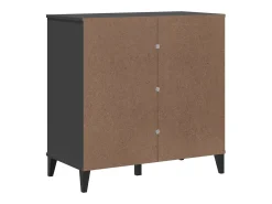 Aparador VIKEN madera maciza de pino gris antracita 80x40x80 cm