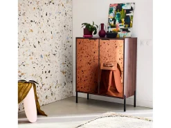 Aparador vintage efecto madera de nogal 83cm nogal
