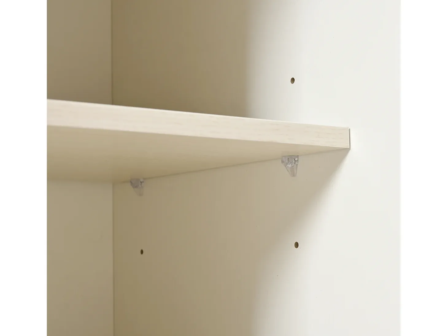 Aparador 117x40x80 cm - con 2 puertas y 3 cajones - color blanco y madera - para dormitorio y salón