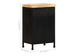 Aparador 47x35x76 cm Madera de mango en bruto