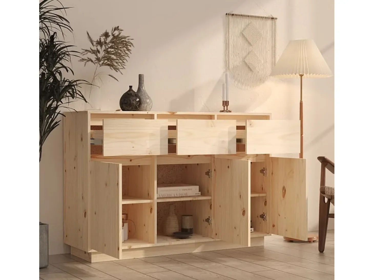Aparador 110x34x75 cm Madera maciza de pino