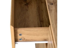 Aparador 135x40x81cm con 3 cajones y 3 puertas, cuerpo en madera natural clara