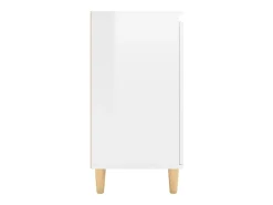 Aparador y patas madera contrachapada blanco brillo 60x35x70 cm