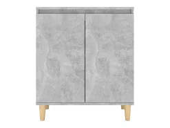 Aparador y patas madera contrachapada gris hormigón 60x35x70 cm