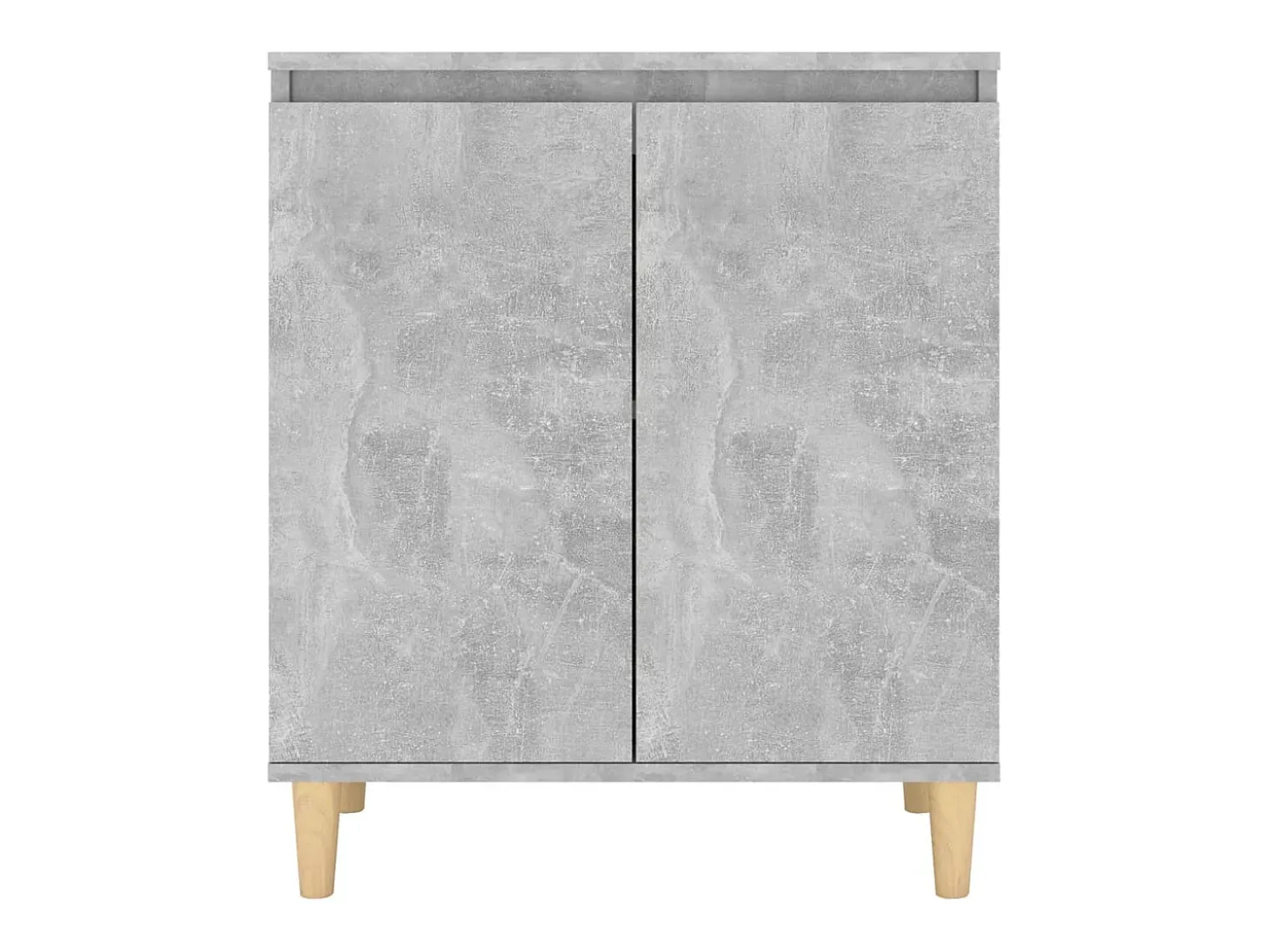 Aparador y patas madera contrachapada gris hormigón 60x35x70 cm