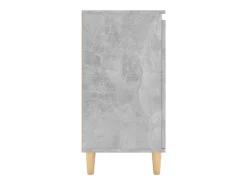 Aparador y patas madera contrachapada gris hormigón 60x35x70 cm
