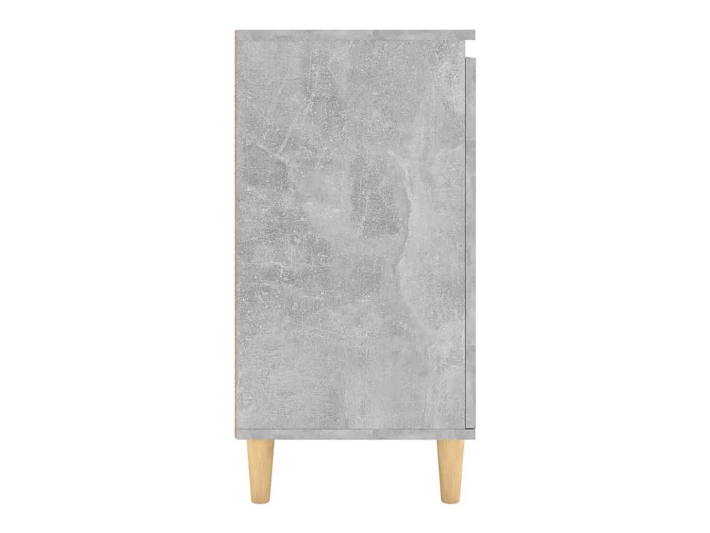 Aparador y patas madera contrachapada gris hormigón 60x35x70 cm