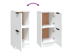 Aparadores 2 piezas blanco 30x30x70 cm madera de ingeniería