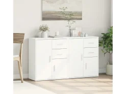Aparadores 2 piezas blanco 60x31x70 cm madera de ingeniería