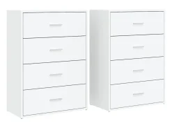 Aparadores 2 piezas blanco 60x31x84 cm madera de ingeniería