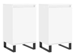 Aparadores 2 piezas blanco 40x35x70 cm madera de ingeniería