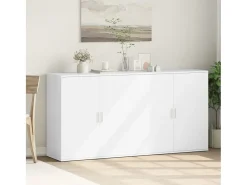 Aparadores 2 piezas blanco 79x38x80 cm madera de ingeniería