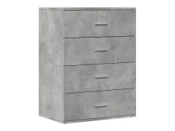 Aparadores 2 piezas gris hormigón 60x39x80 cm madera de ingeniería