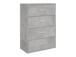 Aparadores 2 piezas gris hormigón 60x31x84 cm madera de ingeniería