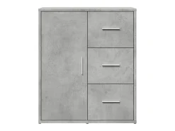 Aparadores 2 piezas gris hormigón 60x31x70 cm madera de ingeniería