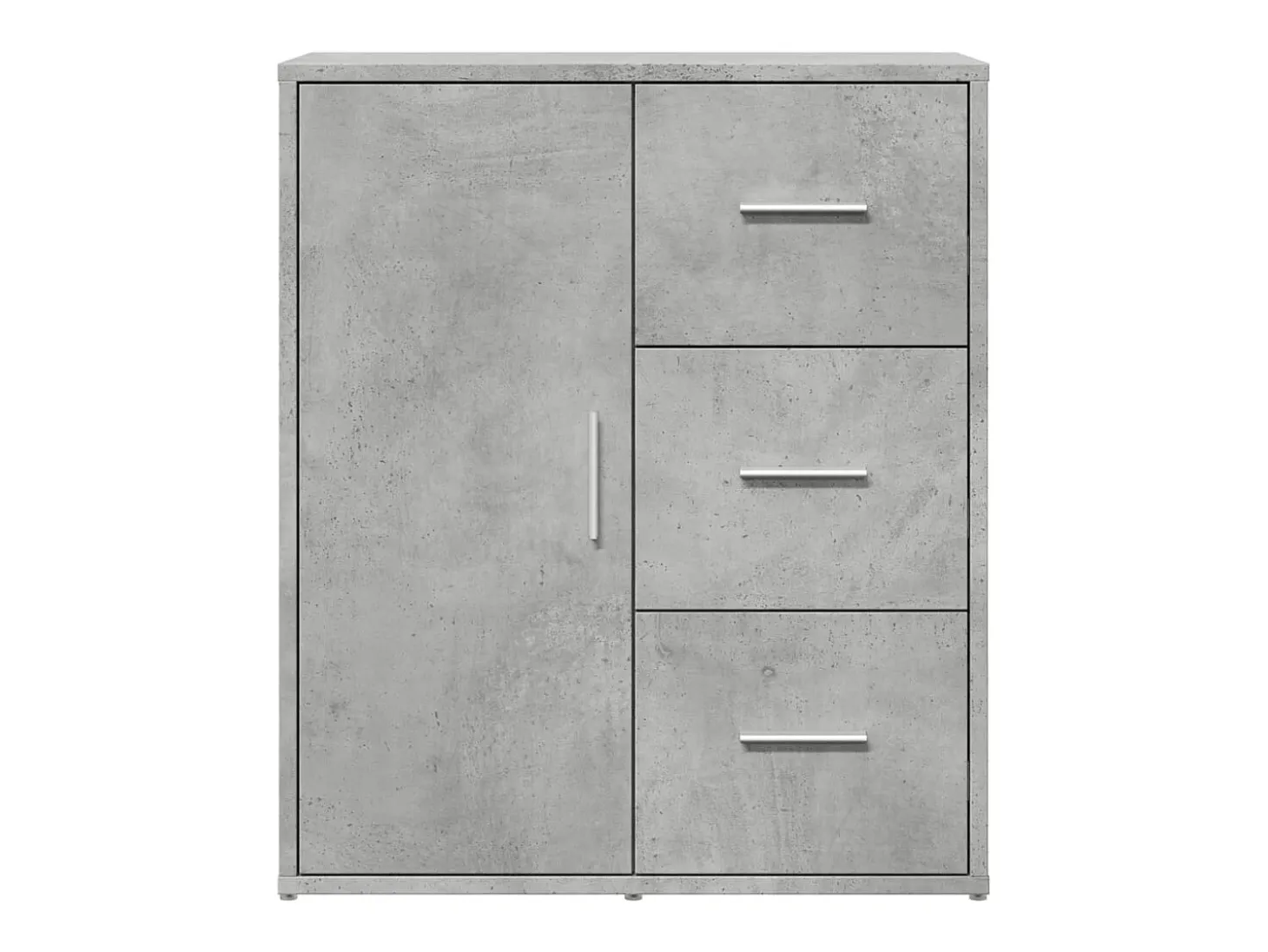 Aparadores 2 piezas gris hormigón 60x31x70 cm madera de ingeniería