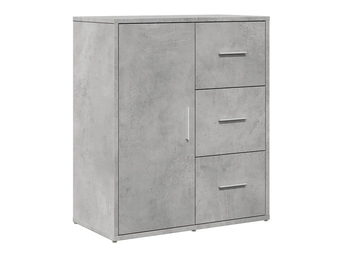 Aparadores 2 piezas gris hormigón 60x31x70 cm madera de ingeniería