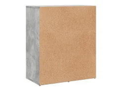Aparadores 2 piezas gris hormigón 60x31x70 cm madera de ingeniería