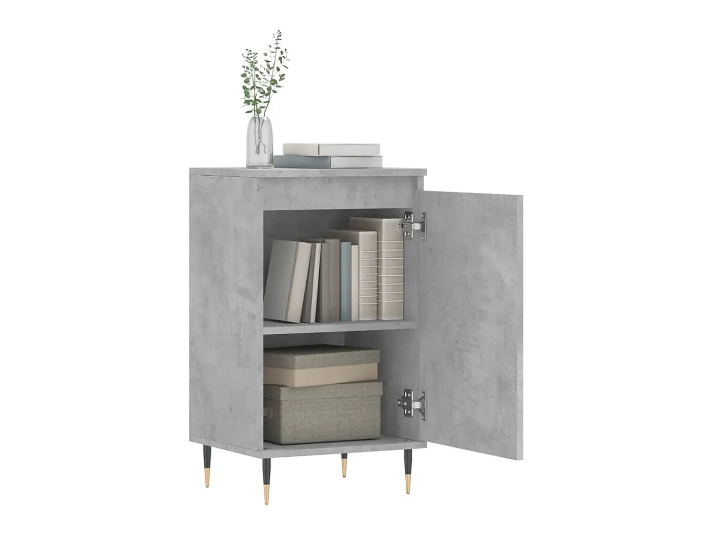 Aparadores 2 piezas gris hormigón 40x35x70 cm madera de ingeniería