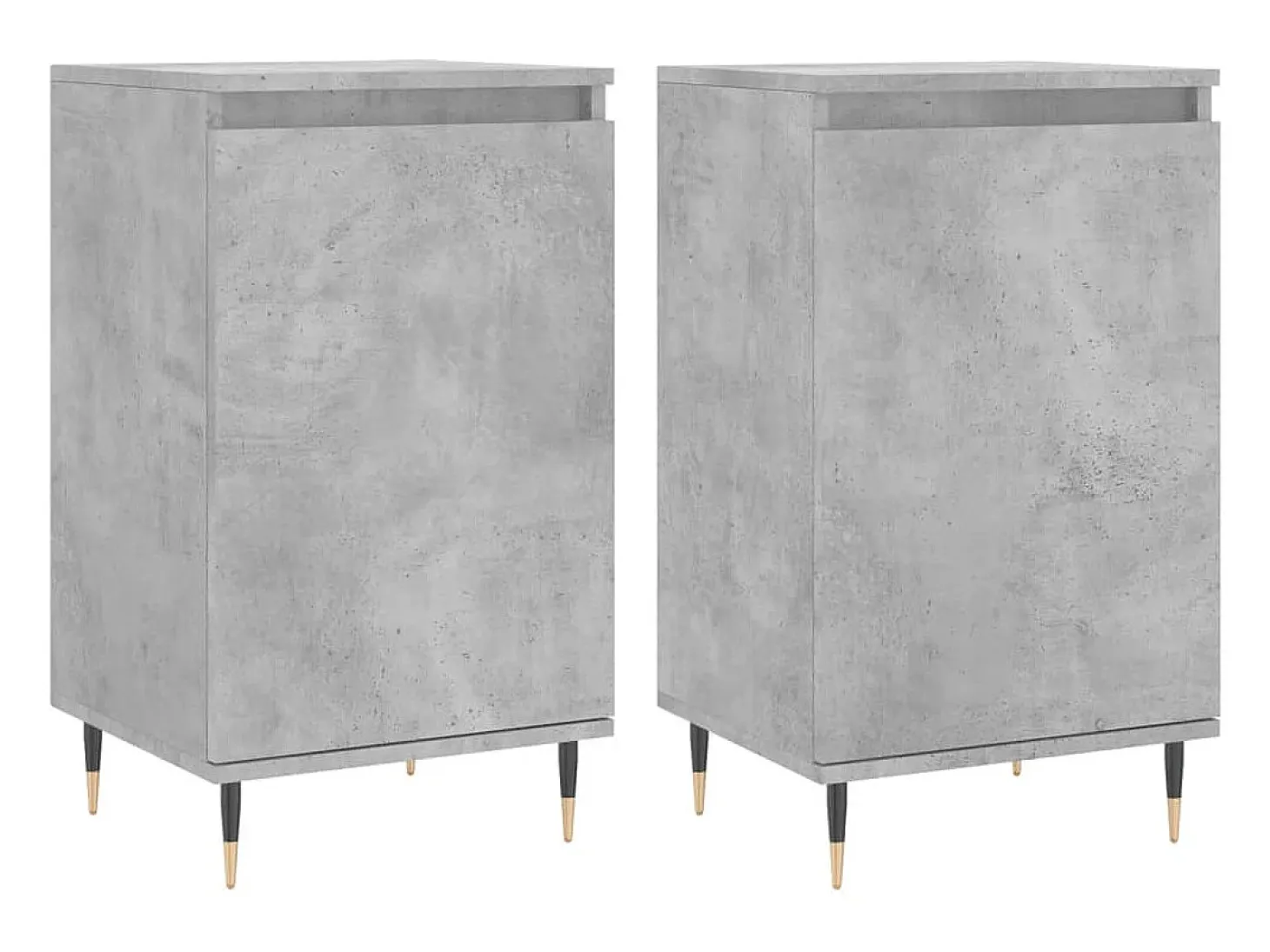 Aparadores 2 piezas gris hormigón 40x35x70 cm madera de ingeniería