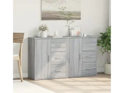 Aparadores 2 piezas gris sonoma 60x31x70 cm madera de ingeniería