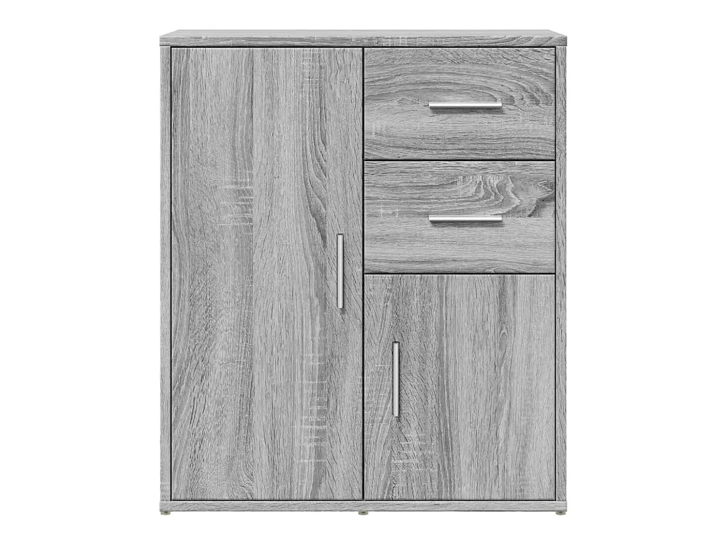Aparadores 2 piezas gris sonoma 60x31x70 cm madera de ingeniería