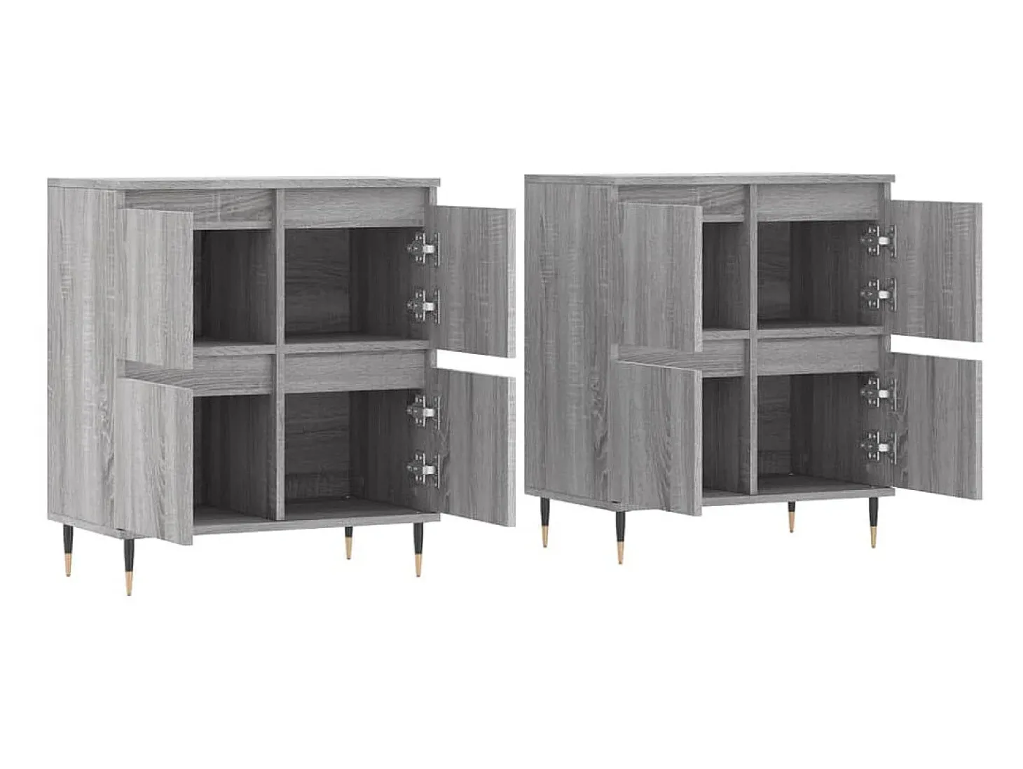 Aparadores 2 piezas madera contrachapada gris Sonoma ES96949