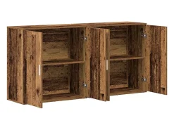Aparadores 2 piezas Madera antigua 79x38x80 cm Madera de ingeniería