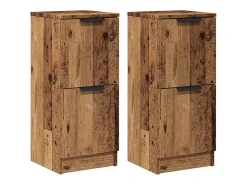Aparadores 2 piezas madera vieja 30x30x70 cm madera de ingeniería