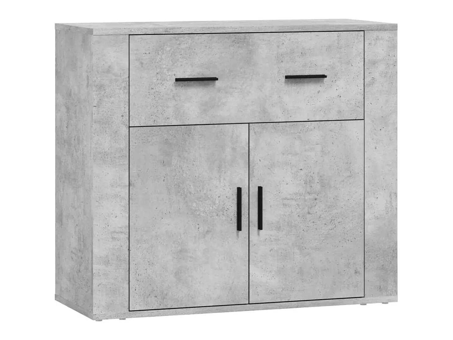 Aparadores 3 piezas madera contrachapada gris hormigón