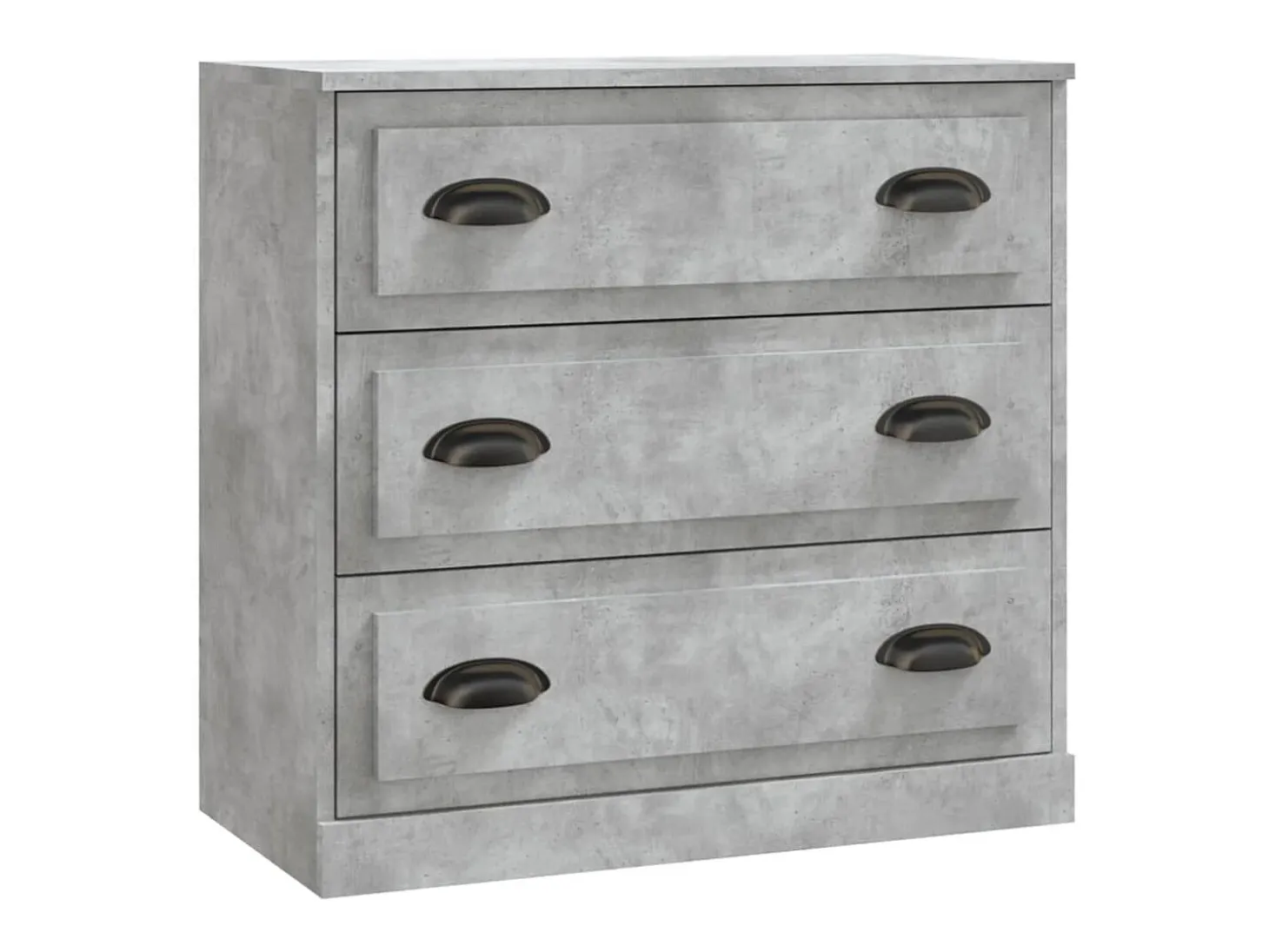 Aparadores 3 piezas madera contrachapada gris hormigón ES60176