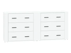 Aparadores 2 piezas madera contrachapada blanco ES13503