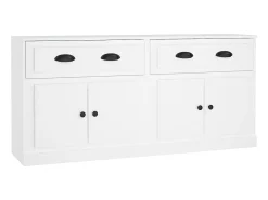 Aparadores 2 piezas madera contrachapada blanco ES93418