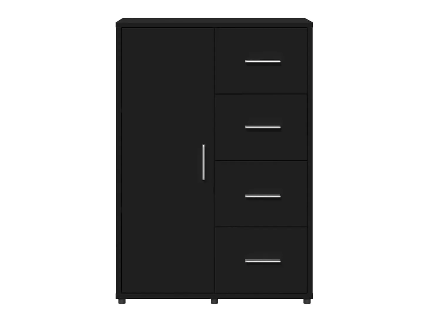 Aparadores 2 piezas negro 60x31x84 cm madera de ingeniería