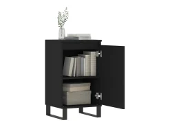 Aparadores 2 piezas negro 40x35x70 cm madera de ingeniería