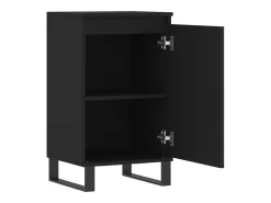 Aparadores 2 piezas negro 40x35x70 cm madera de ingeniería