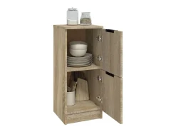 Aparadores 2 piezas Roble Sonoma 30x30x70 cm Madera de ingeniería