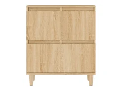 Aparadores 2 piezas roble sonoma 60x35x70 cm madera de ingeniería